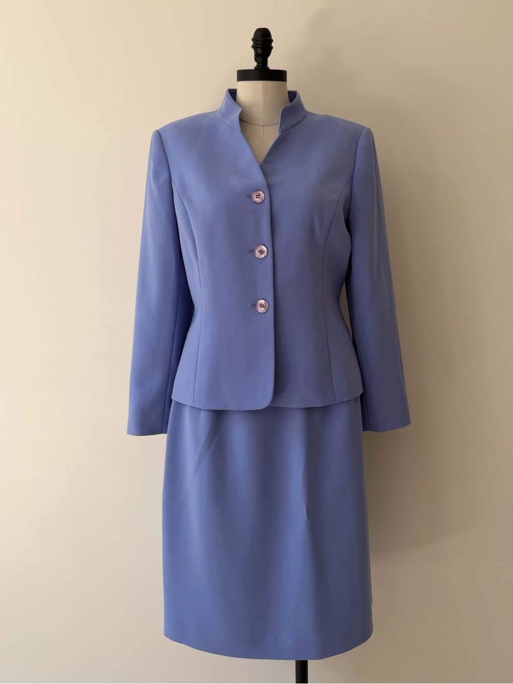 Periwinkle Two-Piece Women's Skirt Suit